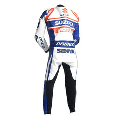 Suzuki Motorbike Racing Suit Motorcycle Genuine Cowhide Leather Protective Suit