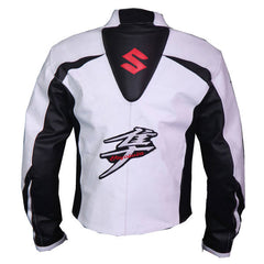 Suzuki Motorcycle Genuine Leather Jacket Street Racing Unisex Motorbike Jacket
