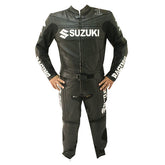 Suzuki Motorbike Racing Suit Motorcycle Genuine Cowhide Leather Protective Suit