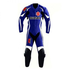 Suzuki Motorbike Racing Suit Motorcycle Genuine Cowhide Leather Protective Suit