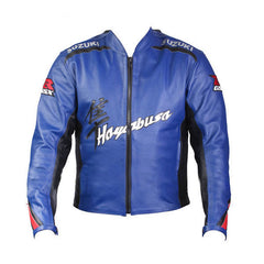 Suzuki Motorcycle Genuine Leather Jacket Street Racing Unisex Motorbike Jacket