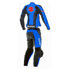 Suzuki Motorbike Racing Suit Motorcycle Genuine Cowhide Leather Protective Suit