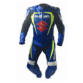 Suzuki Motorbike Racing Suit Motorcycle Genuine Cowhide Leather Protective Suit