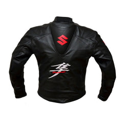 Suzuki Motorcycle Genuine Leather Jacket Street Racing Unisex Motorbike Jacket