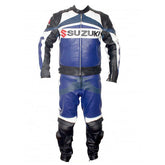 Suzuki Motorbike Racing Suit Motorcycle Genuine Cowhide Leather Protective Suit