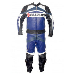 Suzuki Motorbike Racing Suit Motorcycle Genuine Cowhide Leather Protective Suit