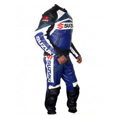 Suzuki Motorbike Racing Suit Motorcycle Genuine Cowhide Leather Protective Suit