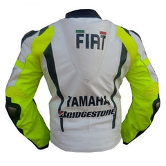 Yamaha Motorcycle Genuine Leather Jacket Street Racing Unisex Motorbike Jacket