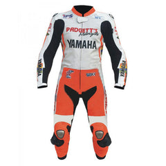 Yamaha Motorbike Racing Suit Motorcycle Genuine Cowhide Leather Protective Suit