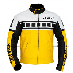 Yamaha Motorcycle Genuine Leather Jacket Street Racing Unisex Motorbike Jacket