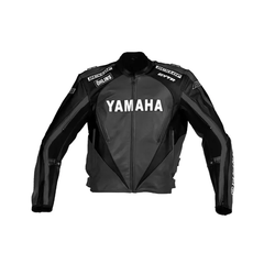 Yamaha Motorcycle Genuine Leather Jacket Street Racing Unisex Motorbike Jacket