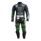Yamaha Motorbike Racing Suit Motorcycle Genuine Cowhide Leather Protective Suit