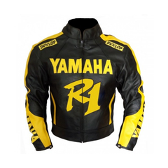 Yamaha Motorcycle Genuine Leather Jacket Street Racing Unisex Motorbike Jacket