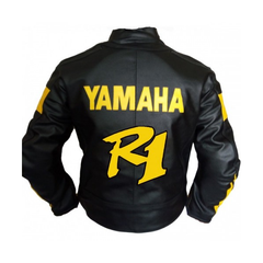 Yamaha Motorcycle Genuine Leather Jacket Street Racing Unisex Motorbike Jacket