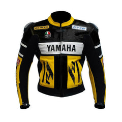 Yamaha Motorcycle Genuine Leather Jacket Street Racing Unisex Motorbike Jacket