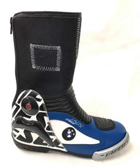 Mens Red & Black CE Motorbike Motorcycle Racing Leather Shoes Long Sports Boots