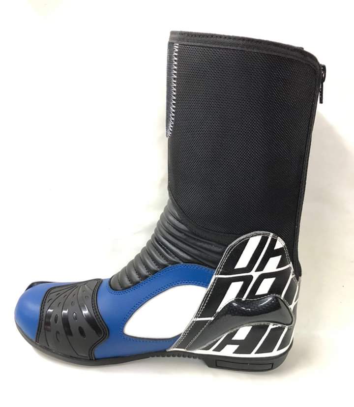Mens Red & Black CE Motorbike Motorcycle Racing Leather Shoes Long Sports Boots