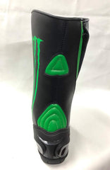 Mens Red & Black CE Motorbike Motorcycle Racing Leather Shoes Long Sports Boots