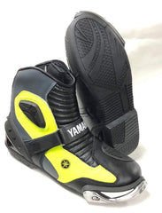 Mens Red & Black CE Motorbike Motorcycle Racing Leather Shoes Long Sports Boots