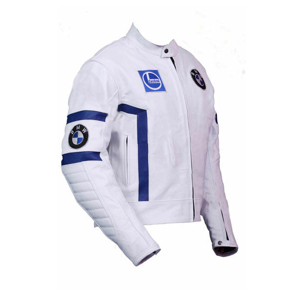 BMW Motorcycle Genuine Leather Jacket Street Racing Unisex Motorbike Jacket