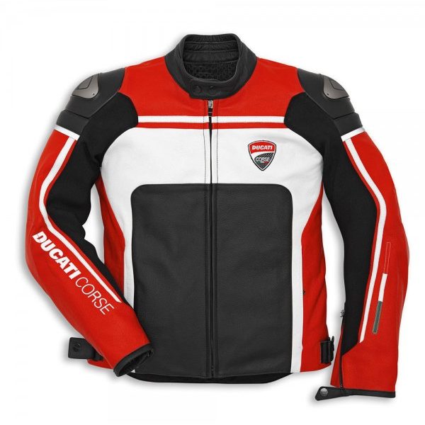 Ducati Motorcycle Genuine Leather Jacket Street Racing Unisex Motorbike Jacket