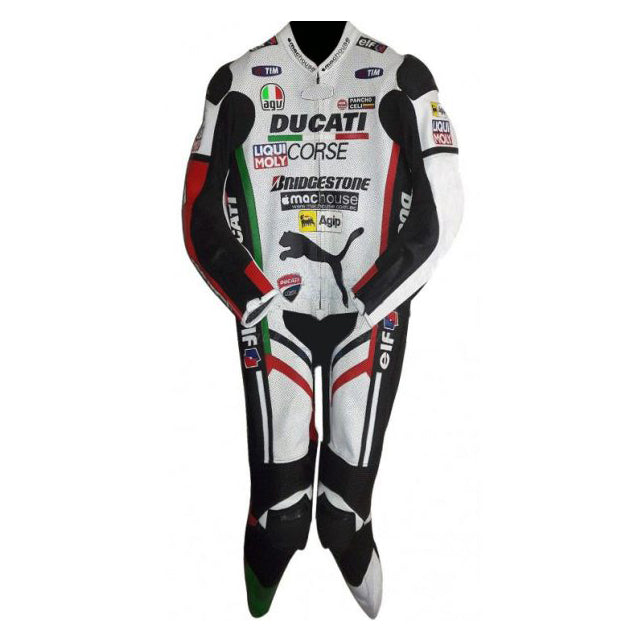 Ducati Motorbike Racing Suit Motorcycle Genuine Cowhide Leather Protective Suit