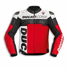 Ducati Motorcycle Genuine Leather Jacket Street Racing Unisex Motorbike Jacket