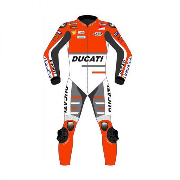 Ducati Motorbike Racing Suit Motorcycle Genuine Cowhide Leather Protective Suit