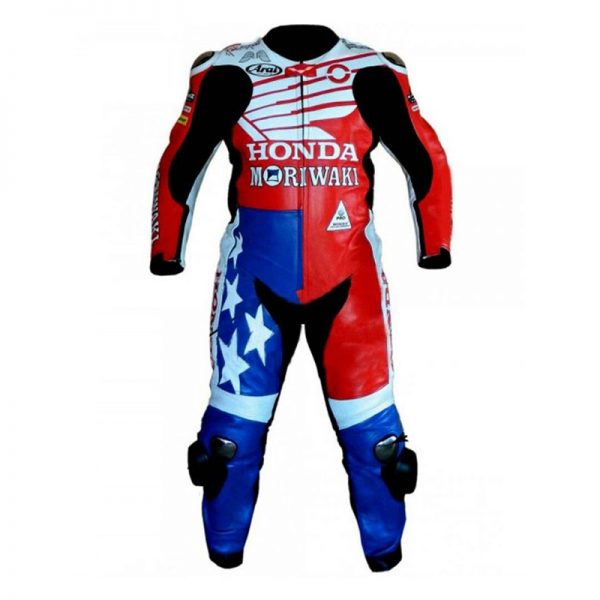 Honda Motorbike Racing Suit Motorcycle Genuine Cowhide Leather Protective Suit