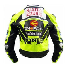 Honda Motorcycle Genuine Leather Jacket Street Racing Unisex Motorbike Jacket
