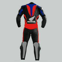 Honda Motorbike Racing Suit Motorcycle Genuine Cowhide Leather Protective Suit