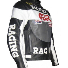 Honda Motorcycle Genuine Leather Jacket Street Racing Unisex Motorbike Jacket