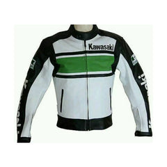 Kawasaki  Motorcycle Genuine Leather Jacket Street Racing Unisex Motorbike Jacket