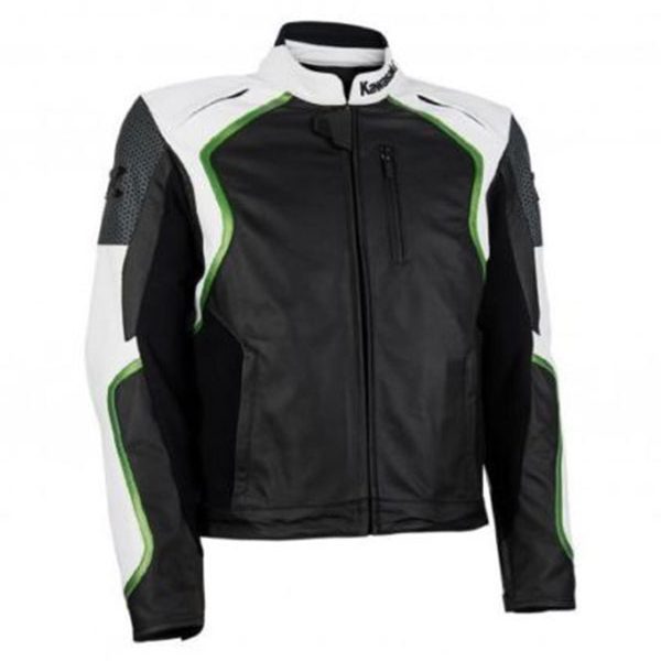 Kawasaki  Motorcycle Genuine Leather Jacket Street Racing Unisex Motorbike Jacket