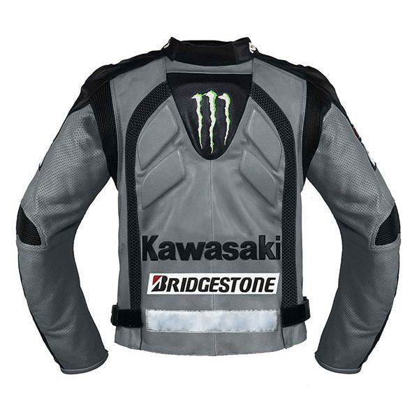 Kawasaki  Motorcycle Genuine Leather Jacket Street Racing Unisex Motorbike Jacket