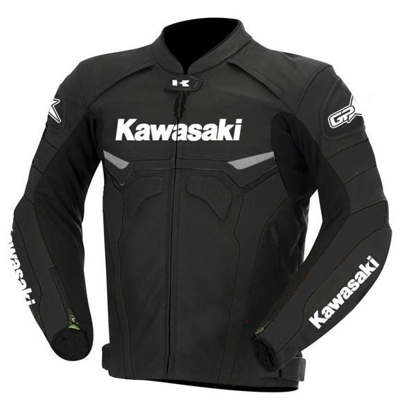 Kawasaki  Motorcycle Genuine Leather Jacket Street Racing Unisex Motorbike Jacket