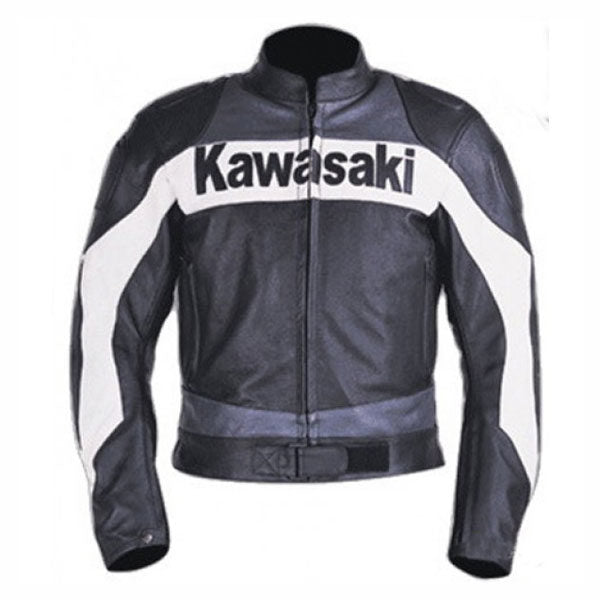 Kawasaki  Motorcycle Genuine Leather Jacket Street Racing Unisex Motorbike Jacket