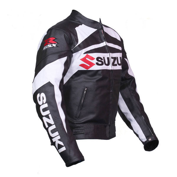 Suzuki  Motorcycle Genuine Leather Jacket Street Racing Unisex Motorbike Jacket
