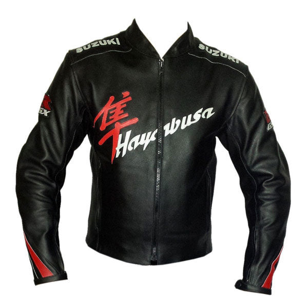 Suzuki  Motorcycle Genuine Leather Jacket Street Racing Unisex Motorbike Jacket
