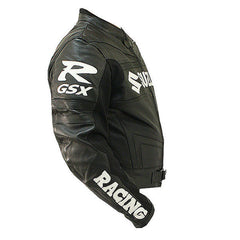 Suzuki  Motorcycle Genuine Leather Jacket Street Racing Unisex Motorbike Jacket
