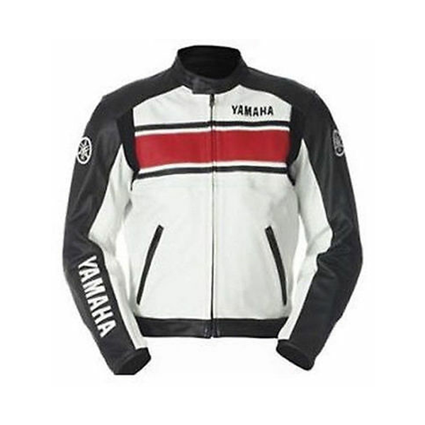 Yamaha Motorcycle Genuine Leather Jacket Street Racing Unisex Motorbike Jacket