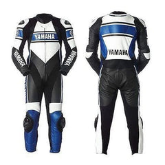 Yamaha Motorbike Racing Suit Motorcycle Genuine Cowhide Leather Protective Suit