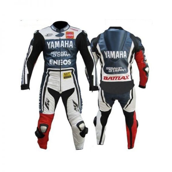 Yamaha Motorbike Racing Suit Motorcycle Genuine Cowhide Leather Protective Suit