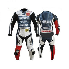 Yamaha Motorbike Racing Suit Motorcycle Genuine Cowhide Leather Protective Suit