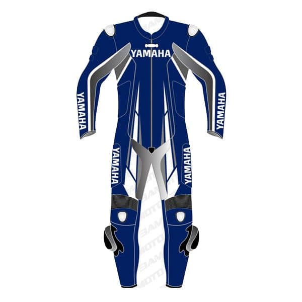 Yamaha Motorbike Racing Suit Motorcycle Genuine Cowhide Leather Protective Suit