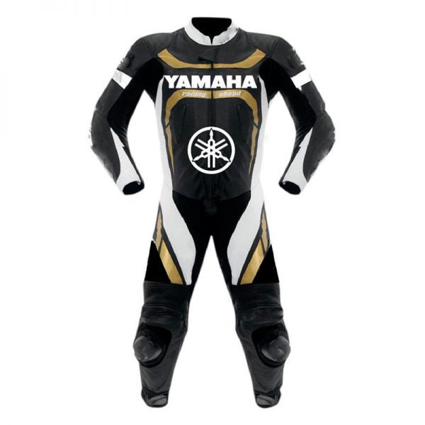 Yamaha Motorbike Racing Suit Motorcycle Genuine Cowhide Leather Protective Suit