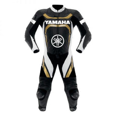 Yamaha Motorbike Racing Suit Motorcycle Genuine Cowhide Leather Protective Suit