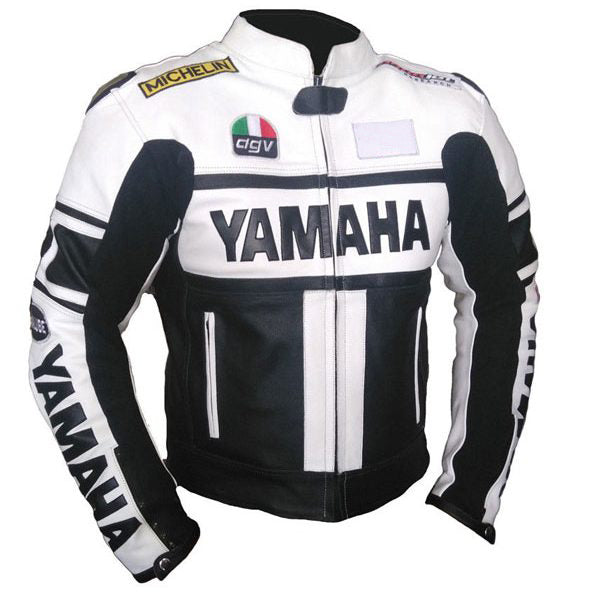 Yamaha Motorcycle Genuine Leather Jacket Street Racing Unisex Motorbike Jacket