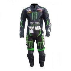 Yamaha Motorbike Racing Suit Motorcycle Genuine Cowhide Leather Protective Suit
