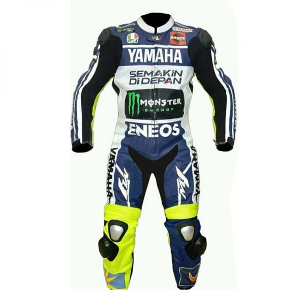 Yamaha Motorbike Racing Suit Motorcycle Genuine Cowhide Leather Protective Suit